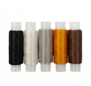 Нитки для бисера TYTANIUM TNM  "Ассотри  №1" 80% полиамид, 20% полиэстер 0,1 мм 5 шт 120 я 110 м 