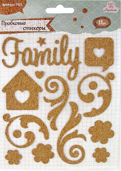Пробковые стикеры «Рукоделие» 7921 Семья