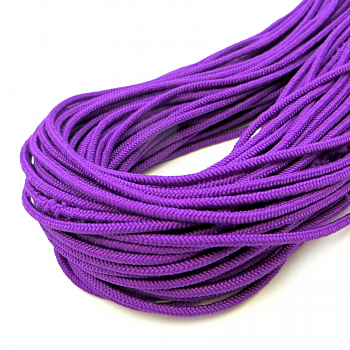 Резинка шляпная круглая  Ас 3мм  фиолетовая неон( упак. 25 м.)