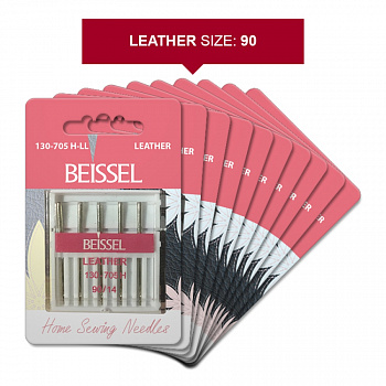 Иглы д/бытовых швейных машин для кожи (Leather),5 шт, № 90, 130-705 H-LL/блистер, BEISSEL