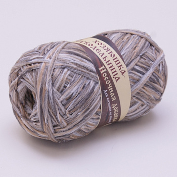 Хозяюшка-рукодельница (серый меланж, носочная добавка)