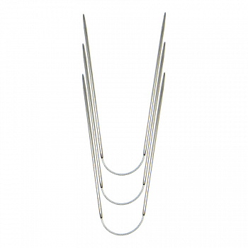 Спицы "Рукоделие" SNM(G)-23/2.0 носочные гибкие металл 2,0мм, 23см (3шт.) на металлическом тросике
