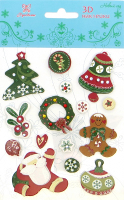 Наклейки 3D  "Рукоделие" X3D-19 Новый год
