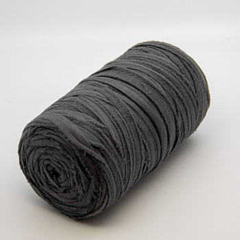 Трикотажная пряжа "diva" Spaghetti 500гр. (серый матовый )