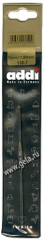 Крючок вязальный экстратонкий сталь  ADDI 130-7, 13 см, №1.50