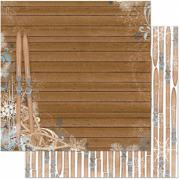 Лист бумаги Bo Bunny 13601522 «Powder Mountain Lodge Paper» 30х30см