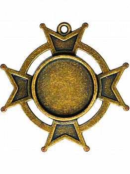 Заготовки для украшений «Iron Cross Bezel-Small-Bronze» (Бронза)