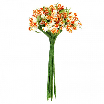 Декоративный букетик "Рукоделие" DKB028A  GF22 orange (оранжевый)