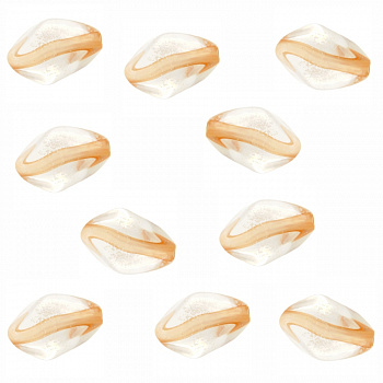 Бусина "Zlatka" акрил Z119P 10 x 20 мм  10 шт №234 оранжевый