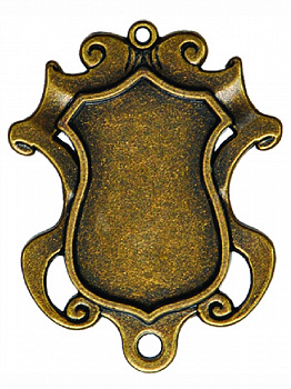 Заготовки для украшений «Shield Bezel-Small-Bronze» (Бронза)