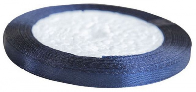 Лента атласная 23 м, ширина 6 мм (1/4 дюйма) цв.0038 т.синий(2шт.)