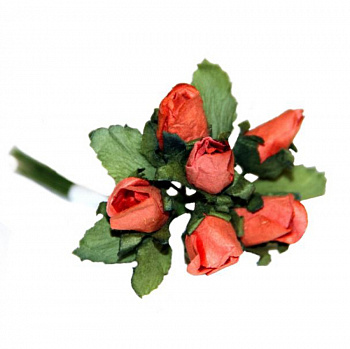 Декоративный букетик "Рукоделие" DKB052A Розы (оранжевый)