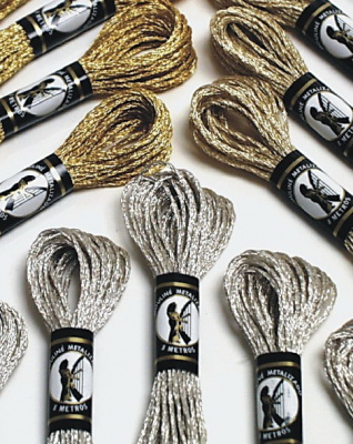 Мулине Финка, металлизированный, пасма 8 м