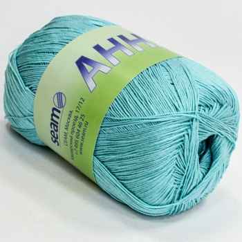 Анна 16, пряжа для ручного вязания 100г/530м (357 бирюза с зеленым отливом)