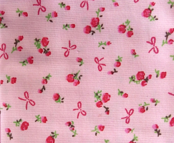 Ткань100% хлопок вельвет, шир.110 см (розочки)