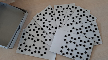 Кнопки пришивные металлические 0300-5100, №00, d 6 мм, черные, 8 карт*36 шт./упак (288шт.)