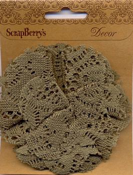 Цветок "ScrapBerry's" из ткани, ажурный для декорирования (1202008)