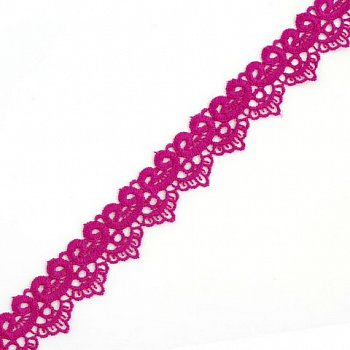 Кружево гипюр арт.TBY-KB-22  шир.30 мм  цв.3089 (фуксия) , уп.13.71 м
