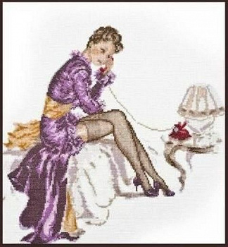 Набор для вышивания "Палитра" 11.006 ТЕЛЕФОННЫЙ РАЗГОВОР,27х29 см