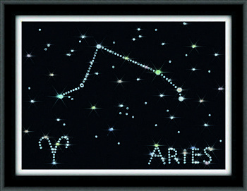 Набор для аппликации стразами «Золотое Руно» ХК-004 Созвездие Овен,15*20 см