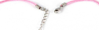 Шнур вощеный с замком "Zlatka" JF-010/134 цвет розовый