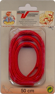 Контактная лента Velcro, 50 см, шир. 20 мм, 1 шт. в блистере