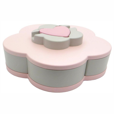 Шкатулка для мелочей раздвижная "Рукоделие", розовая, SHRRR21