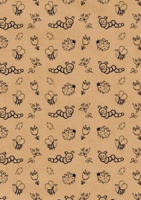 Крафт-бумага "Stilerra" GKP-02, 200 х 70 см, цвет: 08 букашки