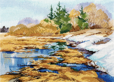 Набор для вышивания «Овен» 1615 "Журчат ручьи" 26 х 20см