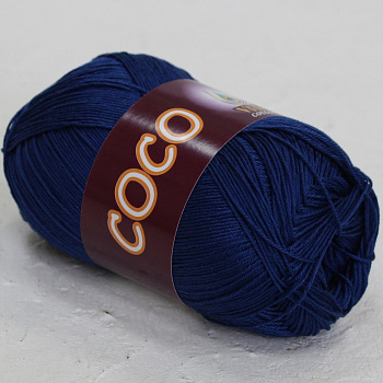 Коко (VITA Cotton), пряжа для ручного вязания (3857, сапфир)