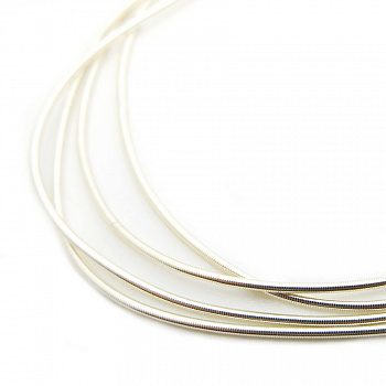 Канитель мягкая, гладкая KAN/MD0,7-02  глянец, белое золото