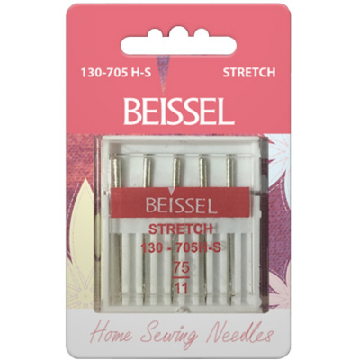 Иглы д/бытовых швейных машин для эласт.ткани(Stretch),5 шт, № 75, 130-705 H-S/блистер, BEISSEL