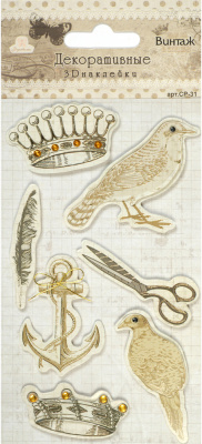 Декоративные 3D наклейки "Рукоделие" CP-31 Винтаж