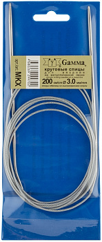 Спицы круговые «Gamma» MKX металл d 3.0 мм 200 см с металлической леской 