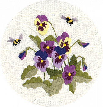 Набор для вышивания «Panna» Ц-1309 Мохнатые шмели 21 х 21 см