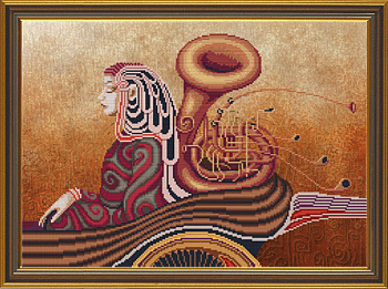 Набор для вышивания «Nova Sloboda» ННК3127 Музыка чувств. Труба, 42х30см