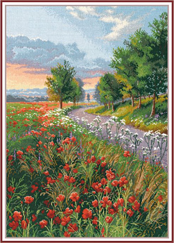 Набор для вышивания «Овен» 1239 " Утро в пути" 33*47 см.