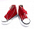 Кеды для кукол на 1.лип. , размер по подошве 7,5см*выс.4,5см., пара, цв.красн.