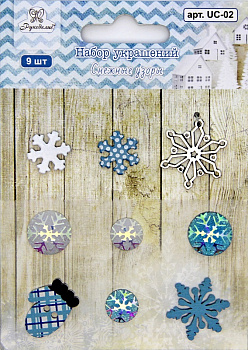 Украшение для скрапбукинга Рукоделие™ "Снежные узоры" (9 шт.)