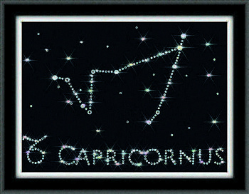 Набор для аппликации стразами «Золотое Руно» ХК-001 Созвездие Козерог,15*20 см