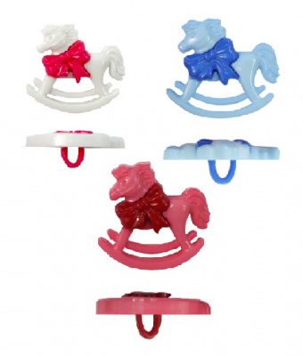 Пуговицы в тубе, h=21 мм, 36 шт, Лошадка (48878) 