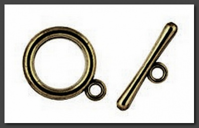 Замок-тогл MFT-03 "Zlatka" 1,5 см 5 шт. под т. бронзу