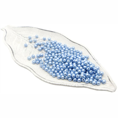 Бусины пластиковые "РУКОДЕЛИЕ", диаметр 6мм, цвет №8 голубой, 25гр/пакет, PP1004C8