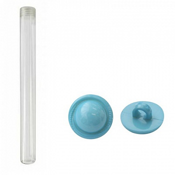 Пуговицы в тубе 57617, d=11.5 мм 36 шт. на ножке, 210 голубой