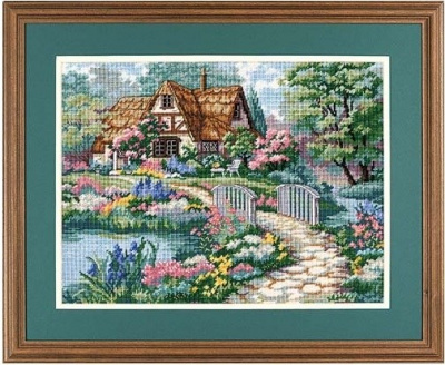 Набор для вышивания "DIMENSIONS" 02461 Уединенный коттедж  41*30 см