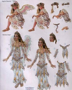 Аппликация  бумаж.вырубная для объем. рисунков,"Ангел спокойствия" 210х297 мм