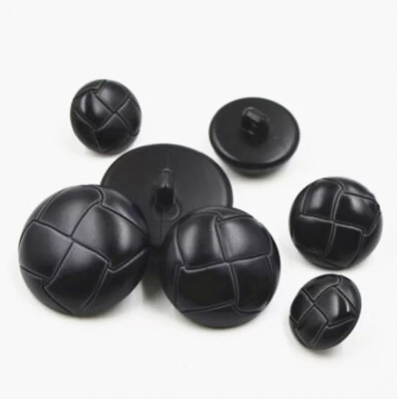 Пуговица Hemline "Leather",  d=20 мм., черный 2 шт/уп