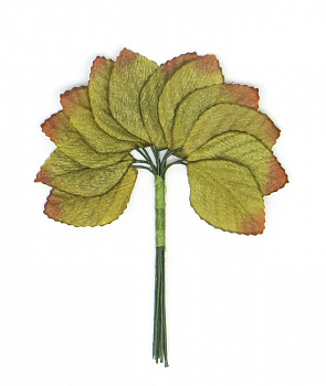 Декоративный букетик "Рукоделие" Листья (зеленый), DKB197B