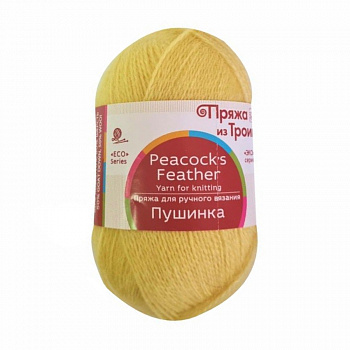 Пушинка, пряжа для ручного вязания (118, подсолнух)