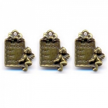 Металлические шармы "Рукоделие" MPR006 Метрика, 17х15мм